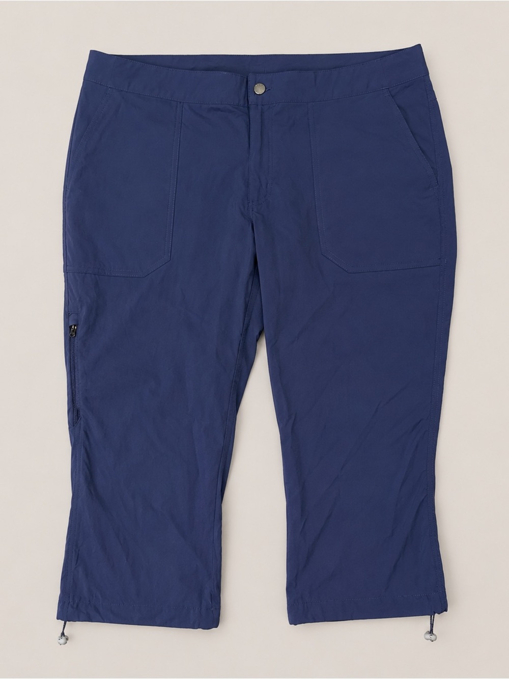 Columbia Women’s Size 16 Navy Blue Outdoor Hiking Capri Pants Drawcord Hem